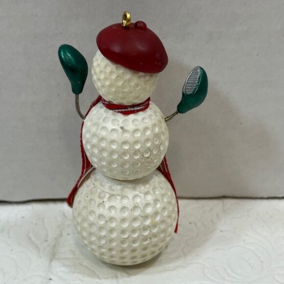 VTG 1992 Hallmark Keepsake Ornament Golf's a Ball Snowman Golf Ball Ornament - Picture 7 of 11